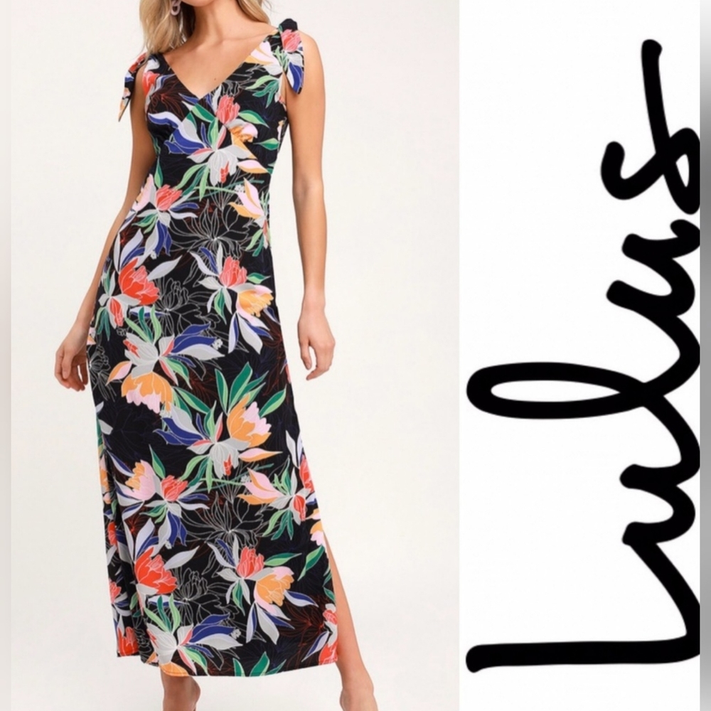 Lulu's Tropical Print Maxi Dress.